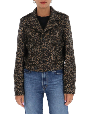 Saint Laurent Leopard Patterned Jacket