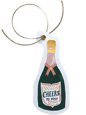 Champagne Diecut Gift Tags