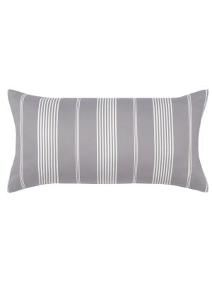 The Grey Seaport Striped Throw Pillow