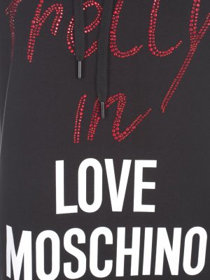 Love Moschino Logo Print Hooded Tank Top