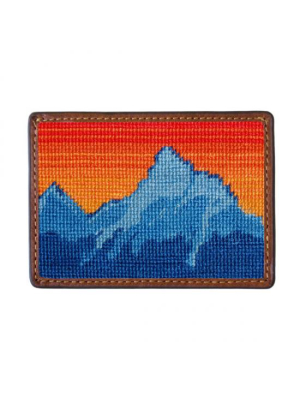 Mountain Sunset Needlepoint Card Wallet