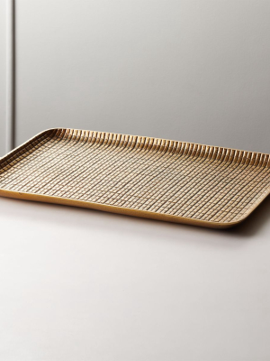 Network Antique Brass Tray