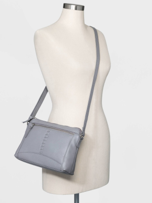 Bueno Zip Closure Crossbody Bag - Gray