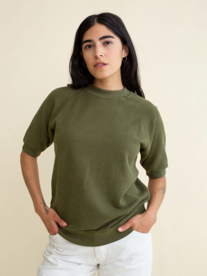 Short Sleeve Raglan Fleece Sweatshirt