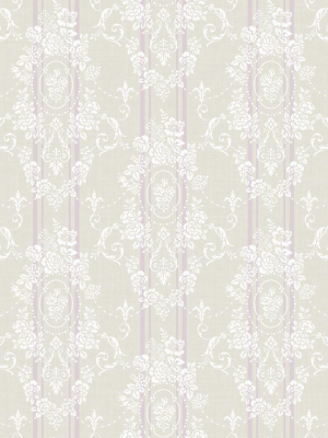 Gated Garden Wallpaper In Violet From The Spring Garden Collection By Wallquest