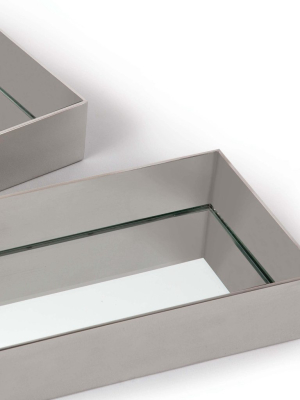 Rectangle Metal Tray Set In Various Colors