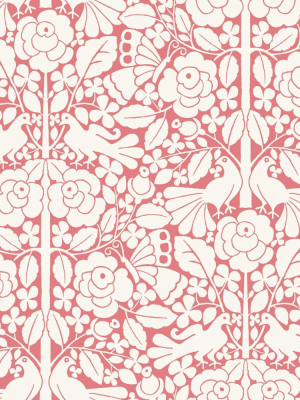 Fairy Tales Wallpaper In Pink From The Magnolia Home Vol. 3 Collection By Joanna Gaines