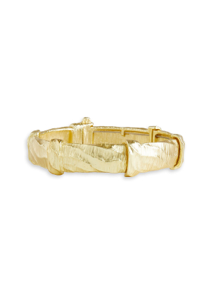 Hammered Gold Bangle Bracelet