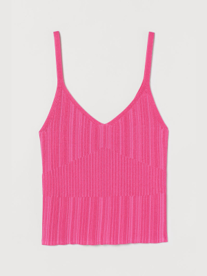 Textured-knit Tank Top