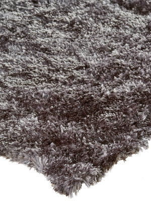 Feizy Blunham Luxurious Tufted Shag Rug - Lustrous Graphite Gray - Available In 5 Sizes