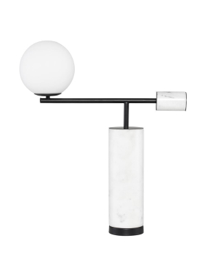 Nuevo Justine Table Lamp - White Marble