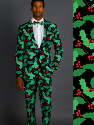 The Deck Yourselves | Holly Print Christmas Suit