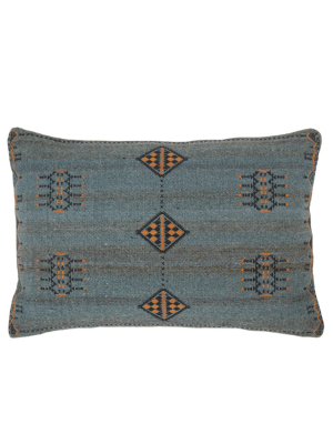 Jaipur Living Tanant Tribal Dark Blue/ Gold Poly Lumbar Pillow