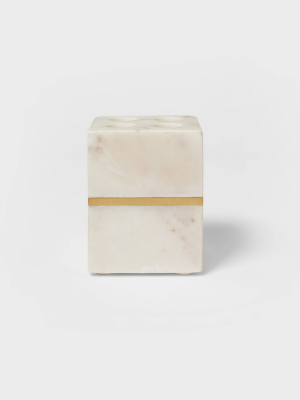 Marble Toothbrush Holder White/gold - Project 62™
