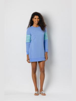 Hydrangea Long Sleeve Sweatshirt Dress