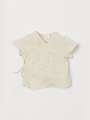 Wrapover Cotton Shirt
