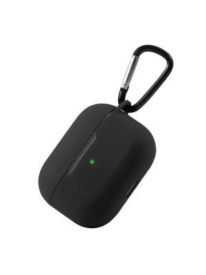 For Airpods Pro Case Silicone Protective Cover Skin With Keychain For Apple Airpod Pro 3 3rd Gen 2019 Wireless Charging Earbuds Case, Black By Insten