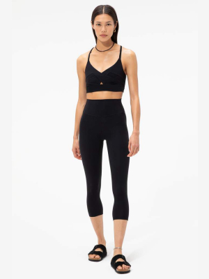 High Waist Airweight Crop - Black