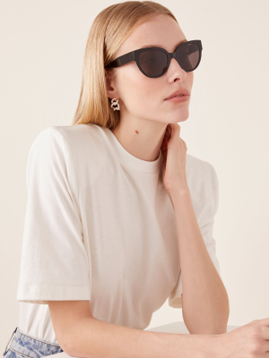 Round-frame Acetate Sunglasses