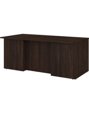 Bush Business Furniture 71" Executive Desk, Black Walnut Ofd172bwk