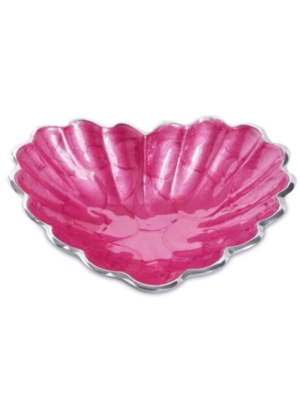 Julia Knight Heart 7" Bowl In Raspberry