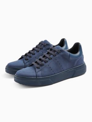 Navy Chunky Drone Block Sneakers