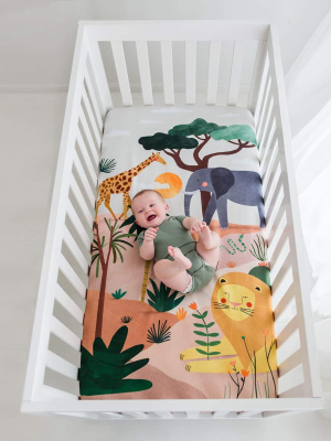 In The Savanna Standard Size Crib Sheet