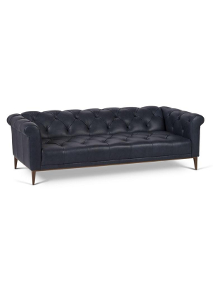 Merritt Leather Sofa In Denim