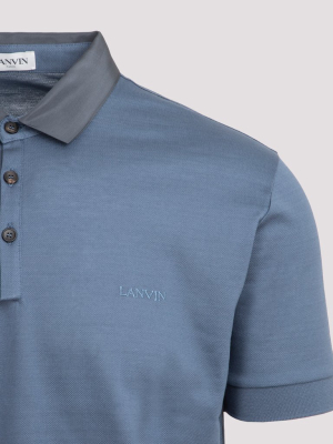 Lanvin Logo Embroidered Polo Shirt