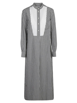 Calvin Klein Contrast Panel Detail Maxi Shirt Dress