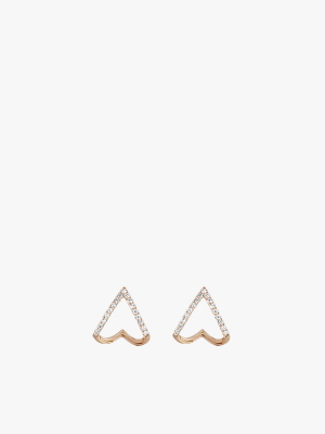 Diamond Mini Chevron Huggie Earrings