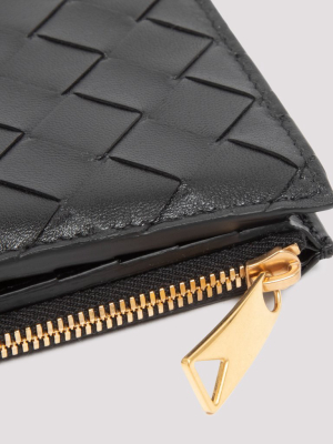 Bottega Veneta Intrecciato Bi-fold Zip Wallet