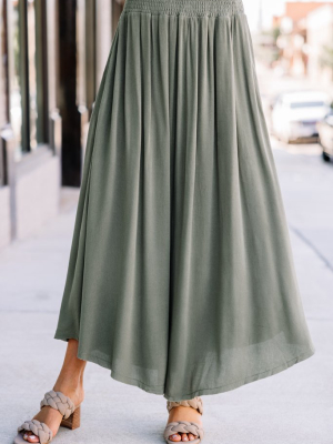 Everything You Do Olive Green Maxi Skirt