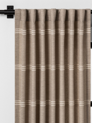 108" Bold Stripe Curtain Panel Taupe - Hearth & Hand™ With Magnolia