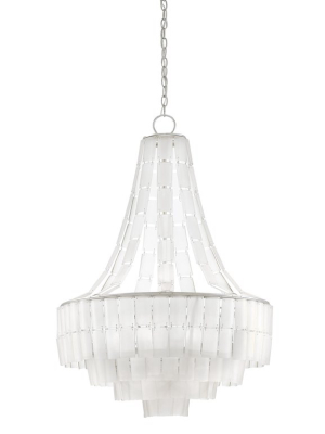 Vintner Blanc Chandelier In Contemporary Silver Leaf