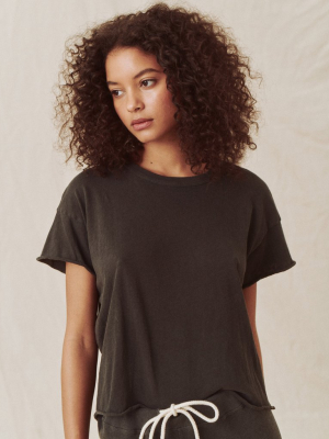 The Crop Tee. -- Washed Black