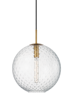 Rousseau 1 Light Pendant-clear Glass