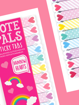 Note Pals Sticky Tabs - Rainbow Hearts