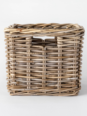 Decorative Kooboo Rattan Cube Basket 11" X 13" - Threshold™ Designed With Studio Mcgee