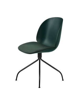 Beetle Meeting Chair - Black  Swivel Base - Seat Upholstered