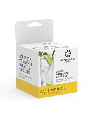 Drinkworks Water Filter Cartridges Compatible With Drinkworks Home Bar By Keurig - 2ct