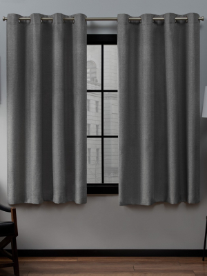 Set Of 2 Loha Linen Window Curtain Panel - Exclusive Home™