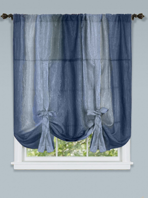 Goodgram Royal Ombre Crushed Semi Sheer Tie Up Curtain Window Shade