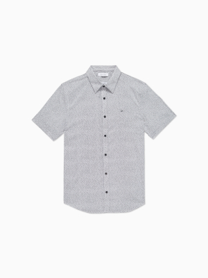 Stretch Cotton Printed Short Sleeve Shirt