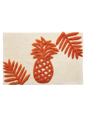 20"x30" Batik Pineapple Bath Rug Orange - Tommy Bahama