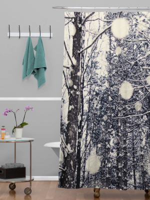 Into The Woods Shower Curtain Gray - Deny Designs