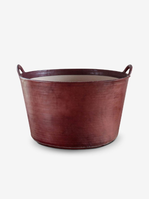 Large Leather Basket By Sol Y Luna