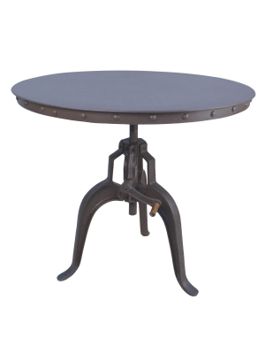 Mundra Adjustable Crank Table - Industrial - Carolina Chair And Table