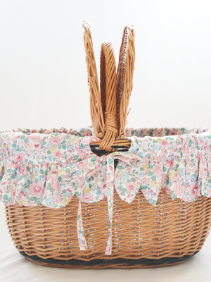 Coco & Wolf X Edit 58 Oval Wicker Picnic Basket Betsy Candy Floss