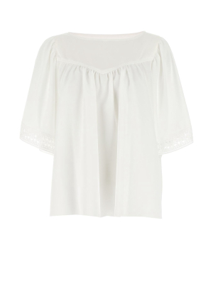 See By Chloé Frilled Short-sleeve Blouse